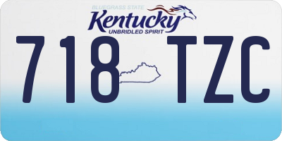 KY license plate 718TZC