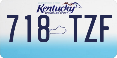 KY license plate 718TZF