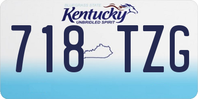 KY license plate 718TZG