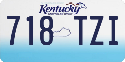 KY license plate 718TZI