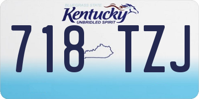 KY license plate 718TZJ