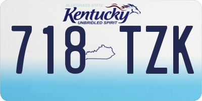 KY license plate 718TZK