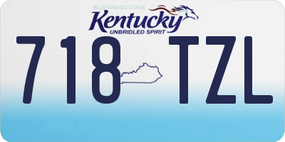 KY license plate 718TZL