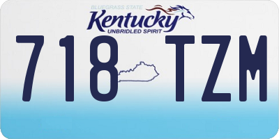 KY license plate 718TZM
