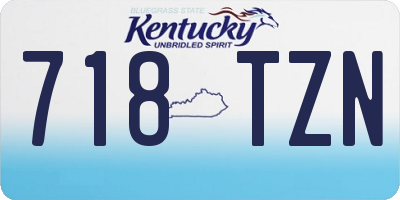 KY license plate 718TZN