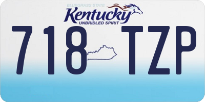 KY license plate 718TZP