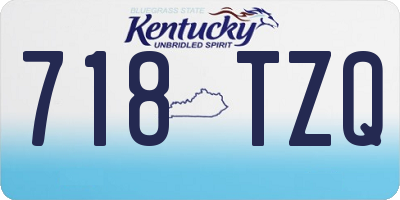 KY license plate 718TZQ