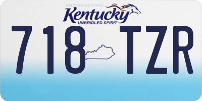 KY license plate 718TZR