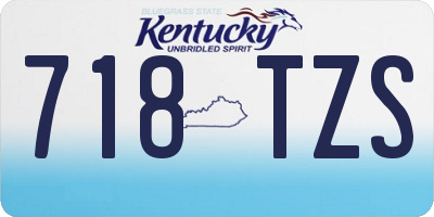 KY license plate 718TZS
