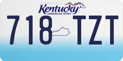 KY license plate 718TZT