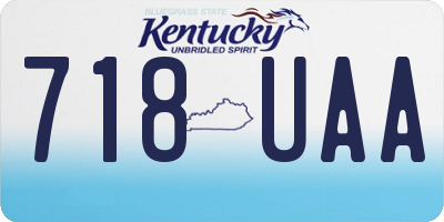 KY license plate 718UAA