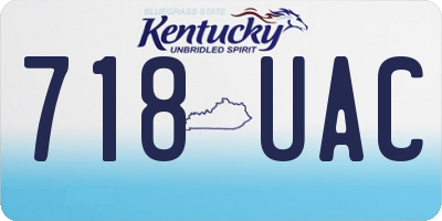KY license plate 718UAC