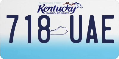 KY license plate 718UAE