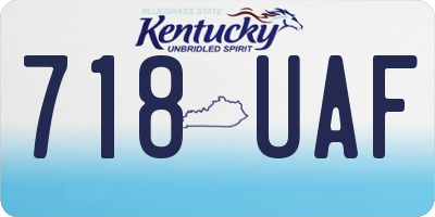 KY license plate 718UAF