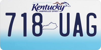 KY license plate 718UAG