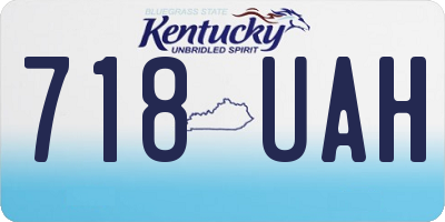KY license plate 718UAH