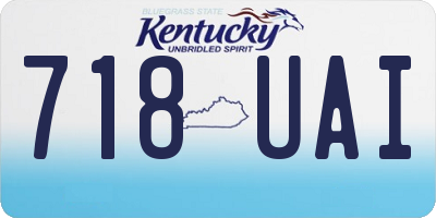 KY license plate 718UAI