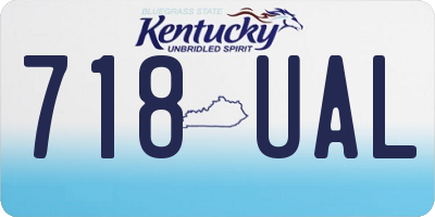 KY license plate 718UAL