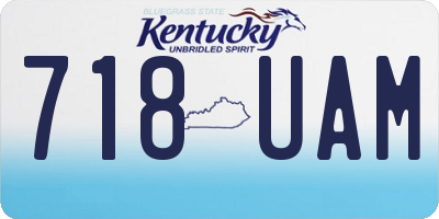 KY license plate 718UAM