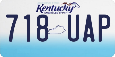 KY license plate 718UAP