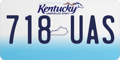 KY license plate 718UAS