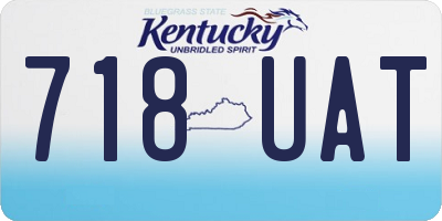 KY license plate 718UAT
