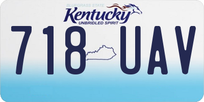 KY license plate 718UAV