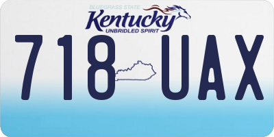 KY license plate 718UAX