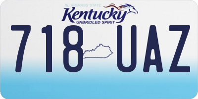 KY license plate 718UAZ