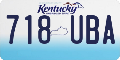 KY license plate 718UBA