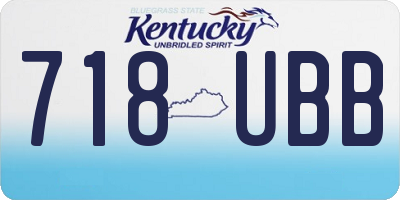 KY license plate 718UBB