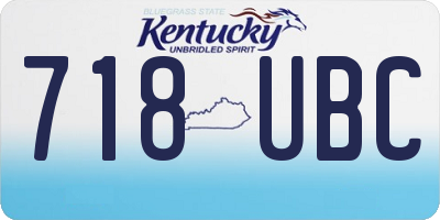 KY license plate 718UBC