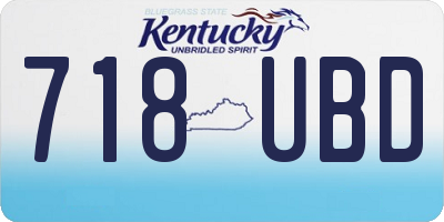 KY license plate 718UBD