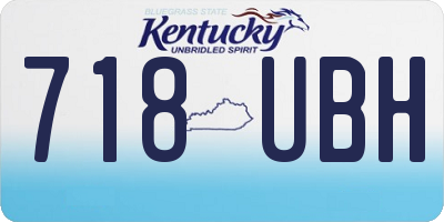 KY license plate 718UBH
