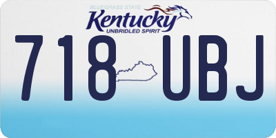 KY license plate 718UBJ