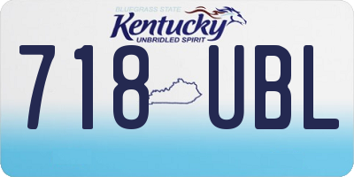 KY license plate 718UBL