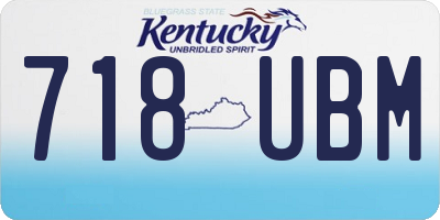KY license plate 718UBM