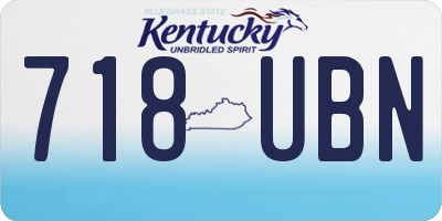 KY license plate 718UBN
