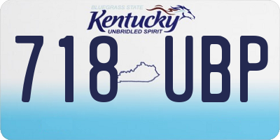 KY license plate 718UBP