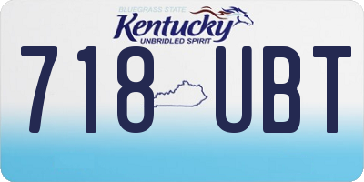 KY license plate 718UBT