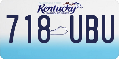 KY license plate 718UBU