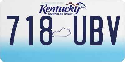 KY license plate 718UBV