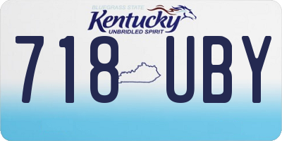 KY license plate 718UBY