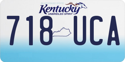 KY license plate 718UCA