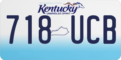 KY license plate 718UCB