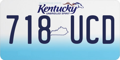 KY license plate 718UCD