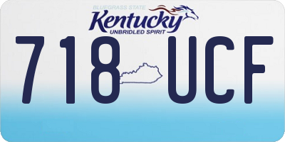 KY license plate 718UCF