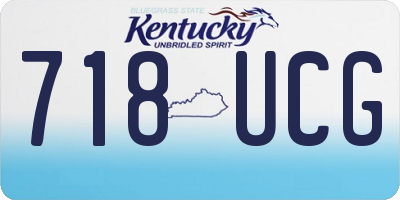 KY license plate 718UCG