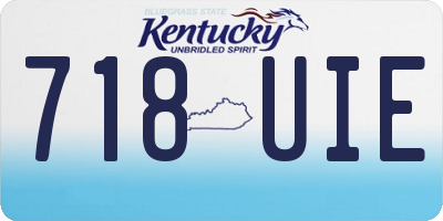 KY license plate 718UIE