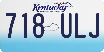 KY license plate 718ULJ